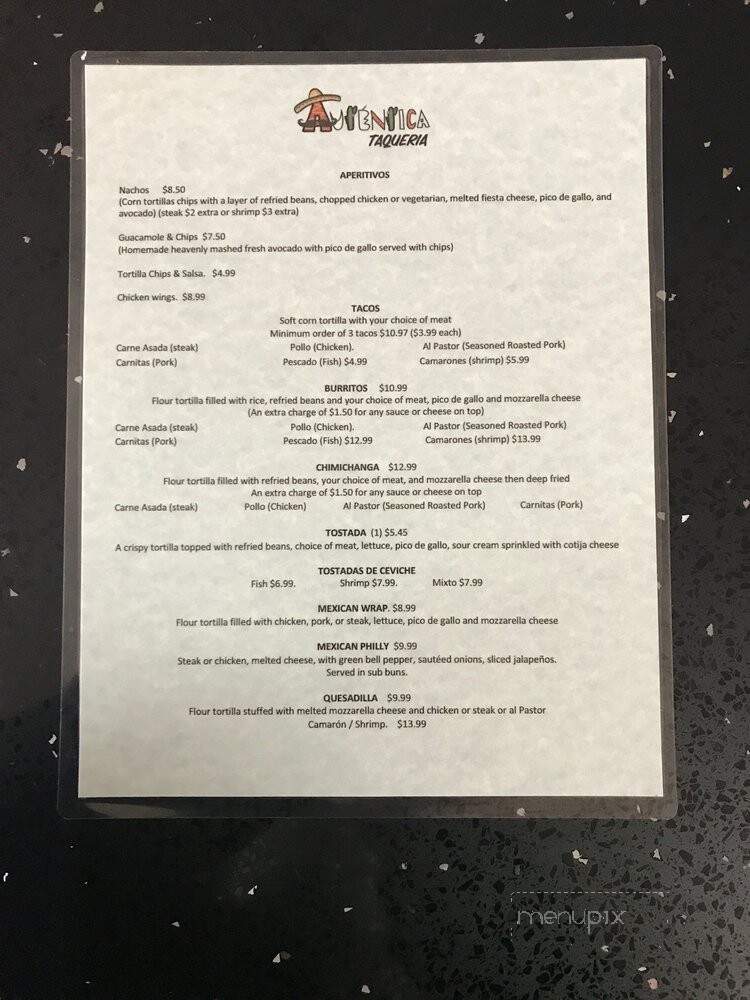 Autentica Taqueria - Miami, FL menu_pic