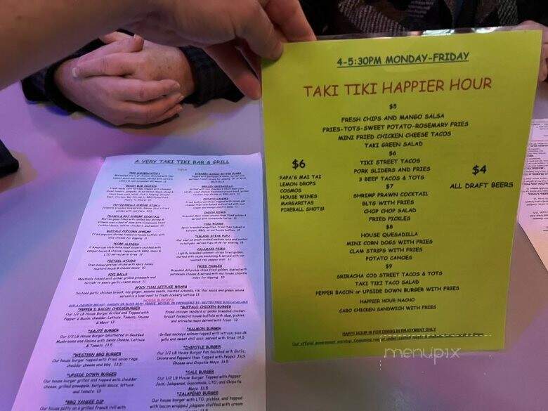 A Very Taki Tiki Bar & Grill - Edmonds, WA menu_pic