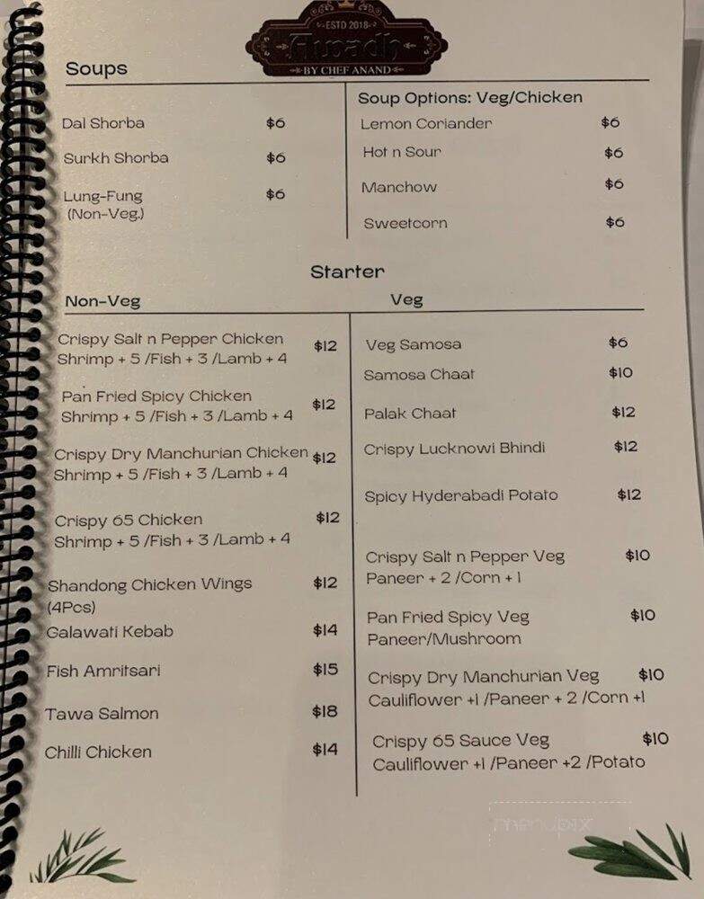 Awadh By Chef Anand India Restaurant - Powell, OH menu_pic