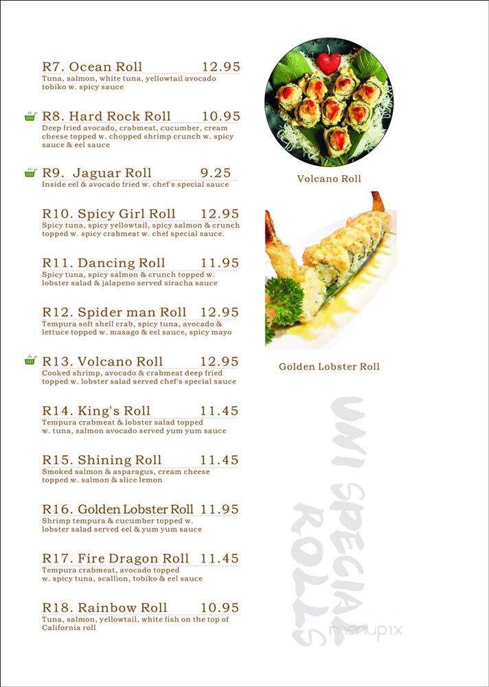 AYCE Sushi - East Lansing, MI menu_pic