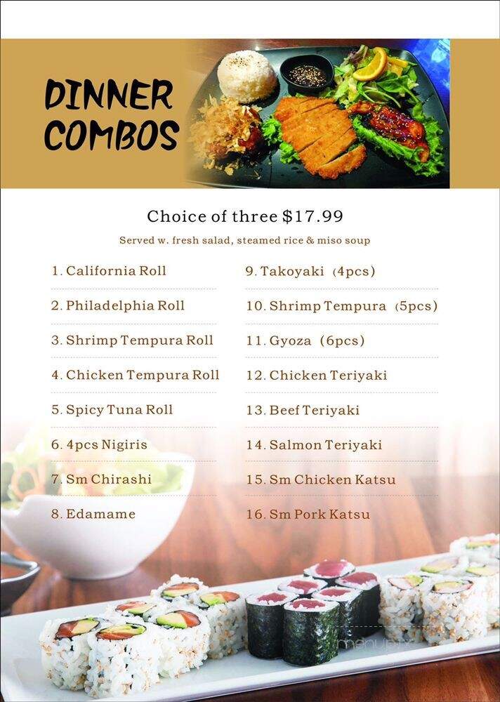 AYCE Sushi - East Lansing, MI menu_pic