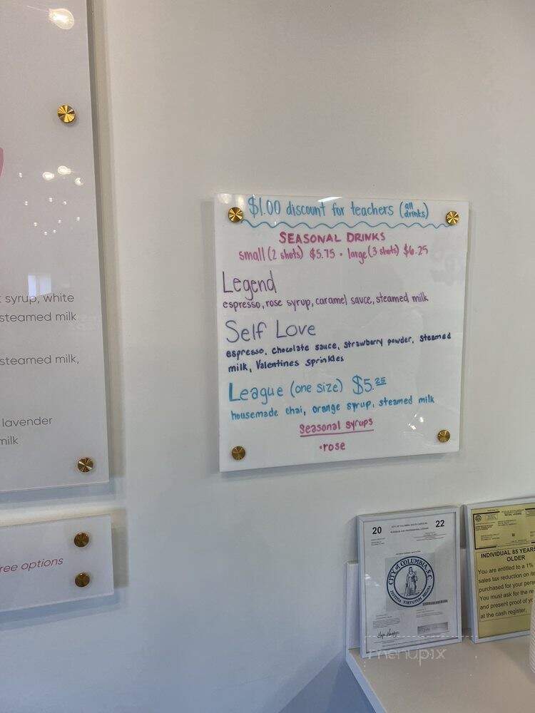 Azalea Coffee Bar - Columbia, SC menu_pic