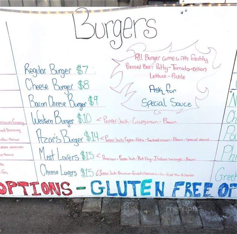 Azars East Side Grill - Yuma, AZ menu_pic