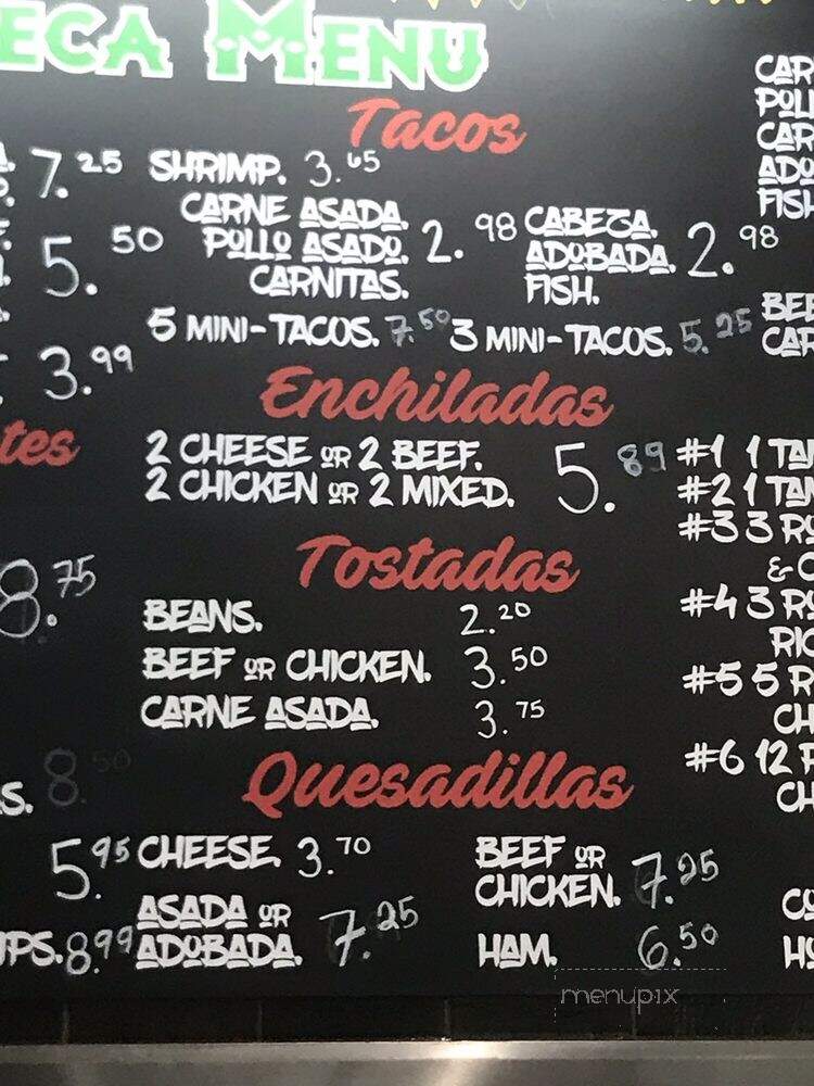 Azteca Taco Shop - San Diego, CA menu_pic