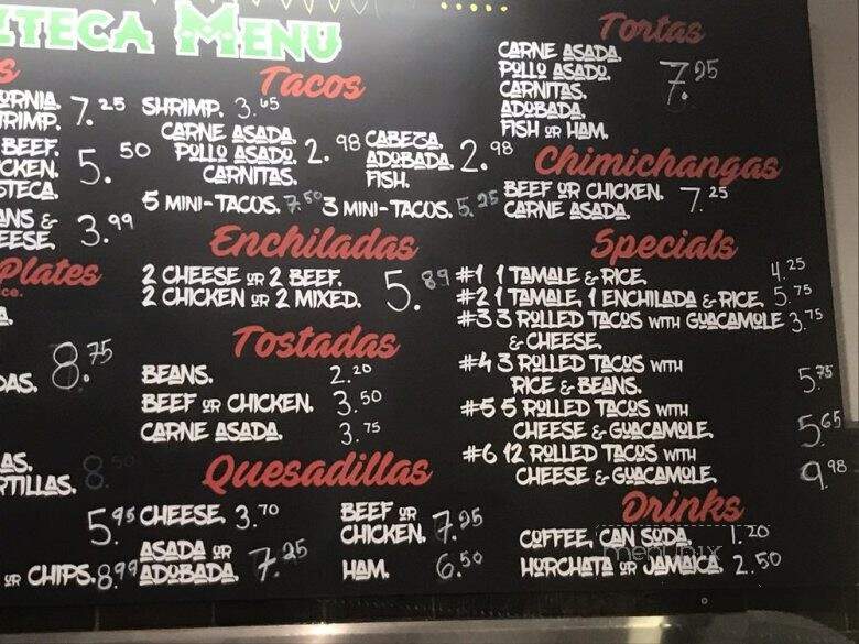 Azteca Taco Shop - San Diego, CA menu_pic
