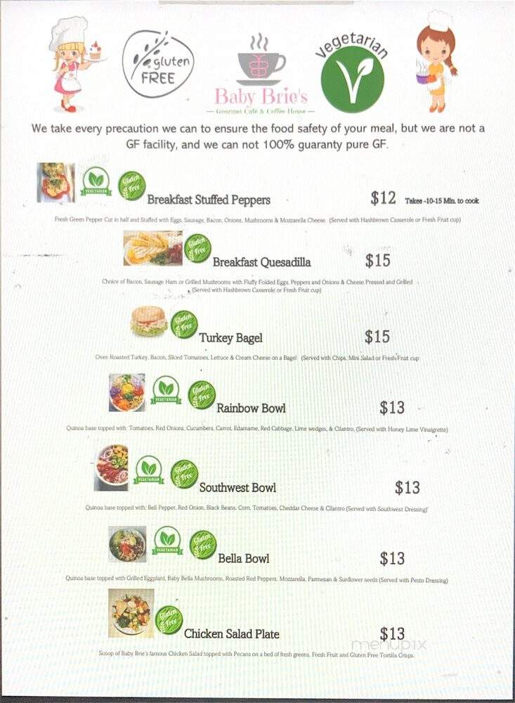 Baby Brie's Cafe & Coffee House - Sarasota, FL menu_pic