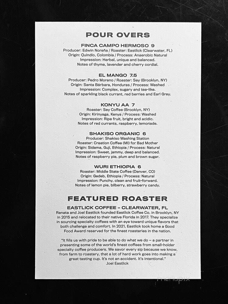 Bad Mother - St. Petersburg, FL menu_pic