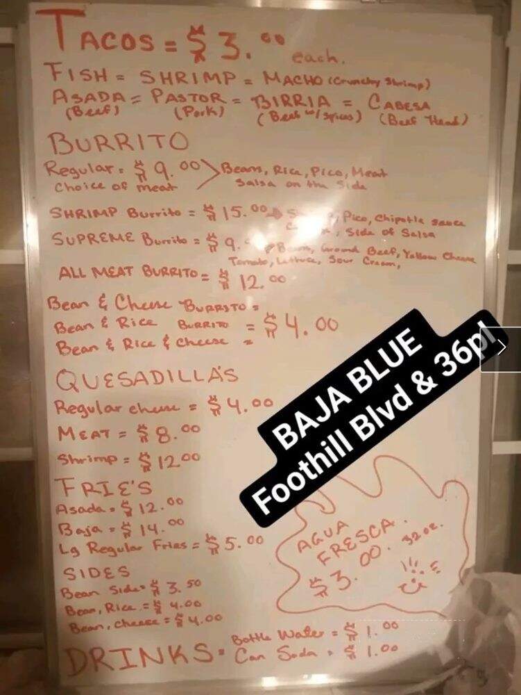 Baja Blue - Yuma, AZ menu_pic