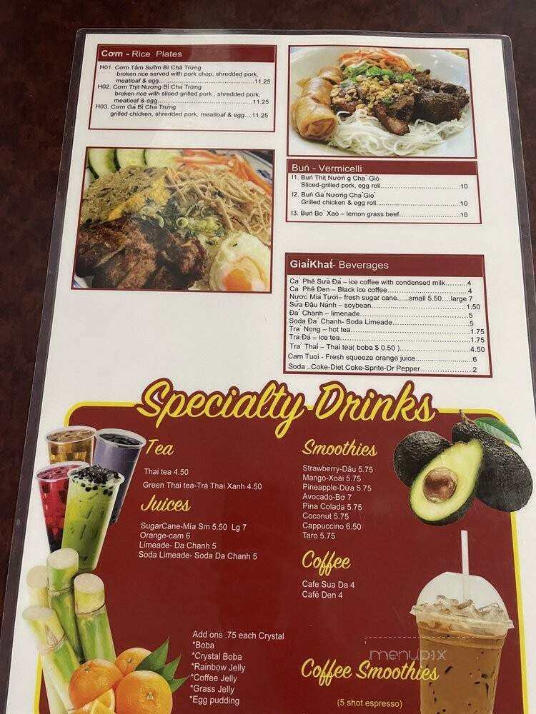 Bale Restaurant - Arlington, TX menu_pic