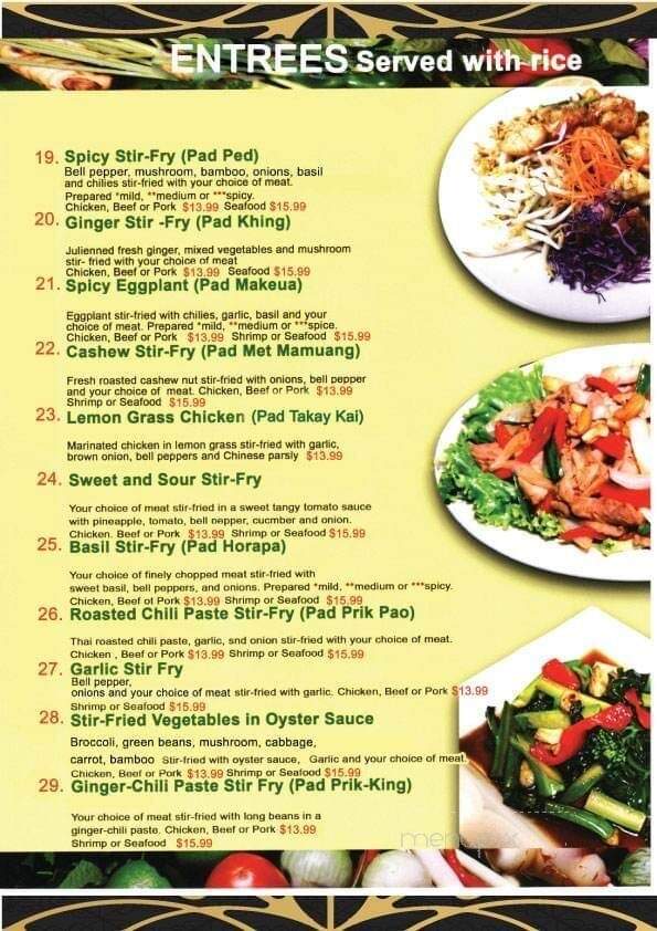Bangkok Cuisine - Fort Worth, TX menu_pic