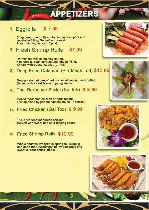 Bangkok Cuisine - Fort Worth, TX menu_pic