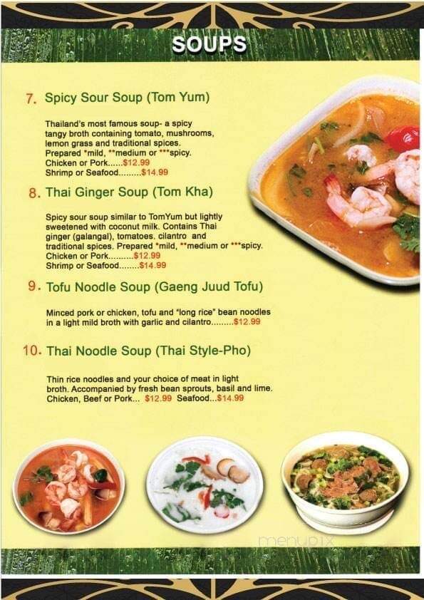 Bangkok Cuisine - Fort Worth, TX menu_pic