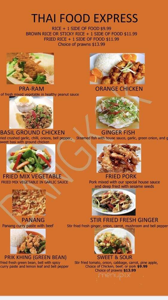 Bangkok Pho and Thai Food Express - Willits, CA menu_pic