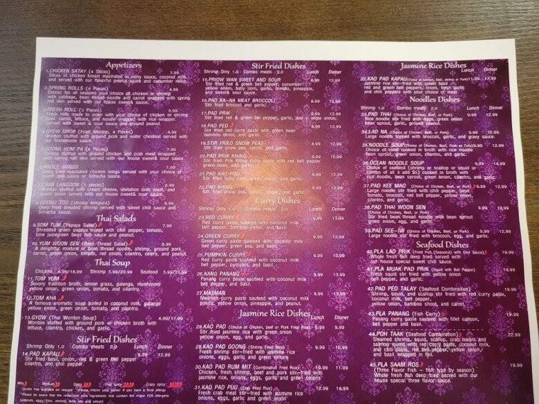Bangkok Thai Cuisine - Norfolk, VA menu_pic