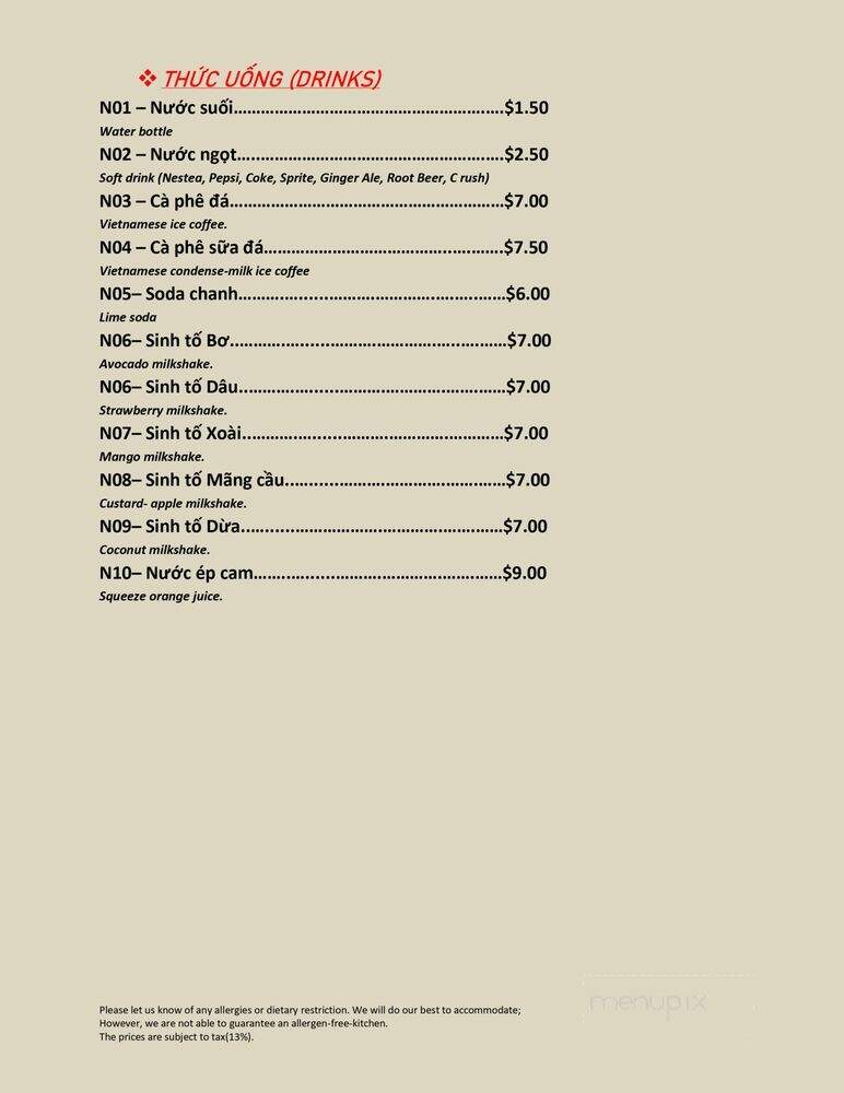 Banh Cuon St Clair - Toronto, ON menu_pic