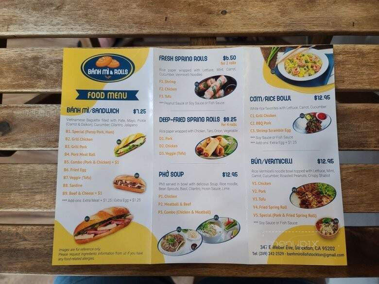 Banh Mi & Rolls - Stockton, CA menu_pic