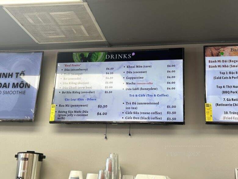 Bahn Mi Cho Cu - Westminster, CA menu_pic