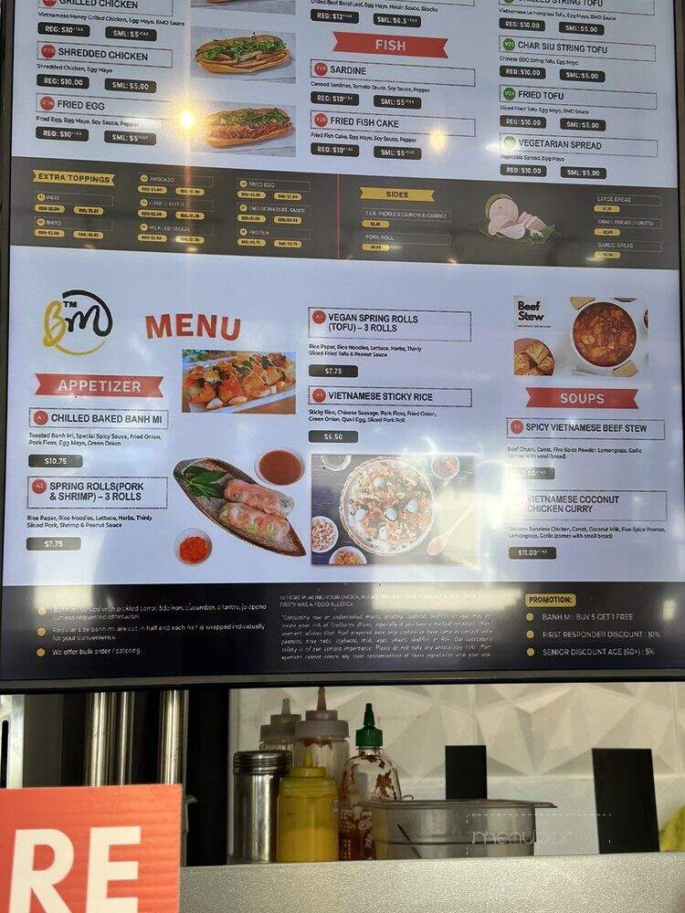 Banh Mi Oven - San Jose, CA menu_pic