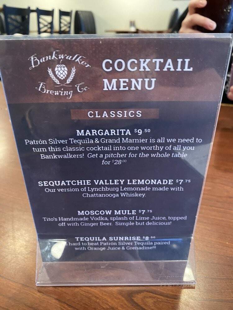 Bankwalker Brewing - Pikeville, TN menu_pic