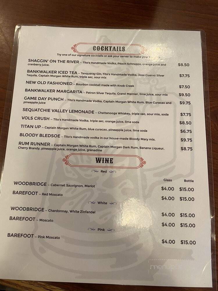 Bankwalker Brewing - Pikeville, TN menu_pic