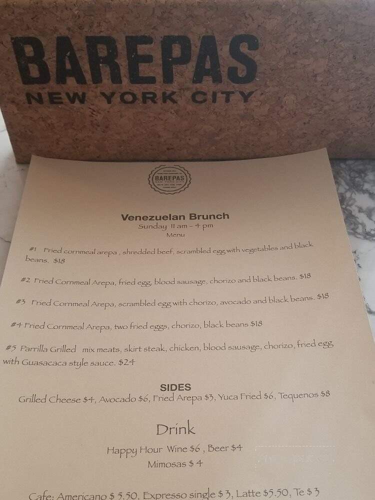 Barepas - New York, NY menu_pic