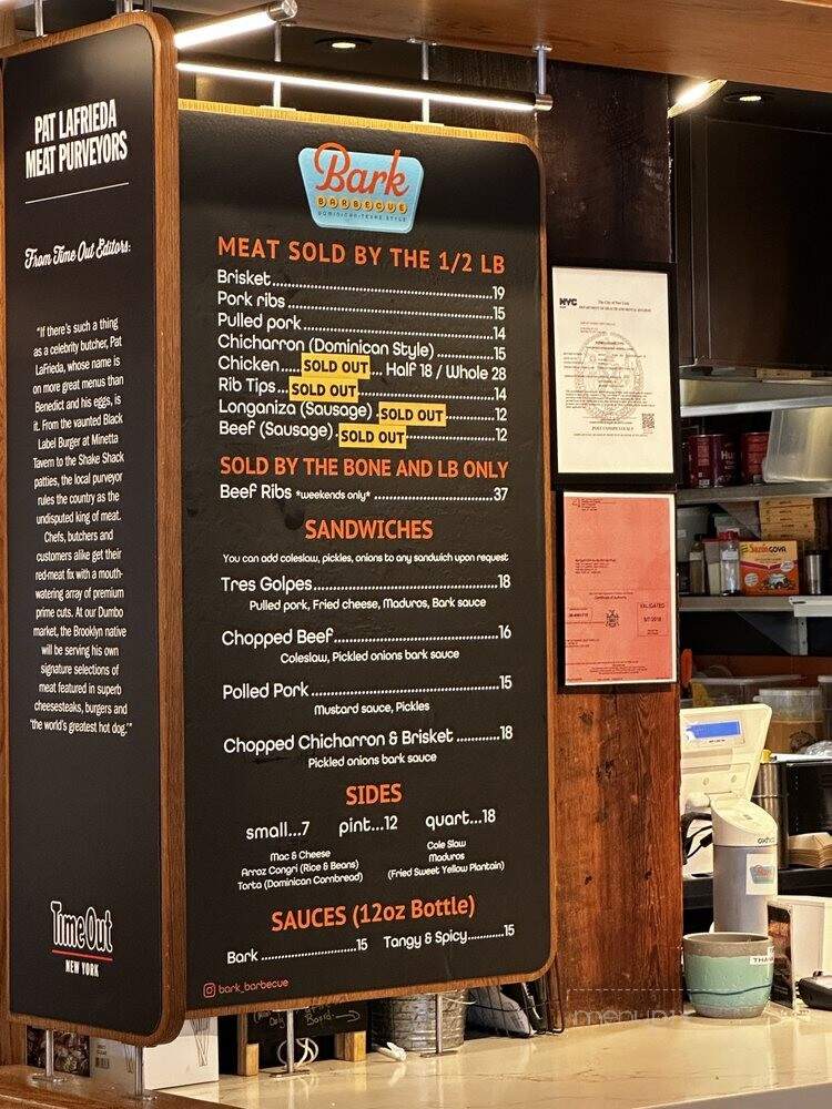 Bark Barbecue - Brooklyn, NY menu_pic