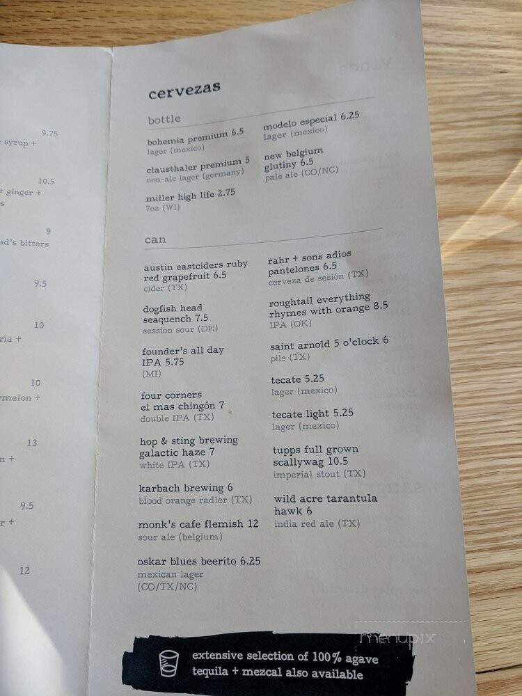 Bartaco Westbend - Fort Worth, TX menu_pic