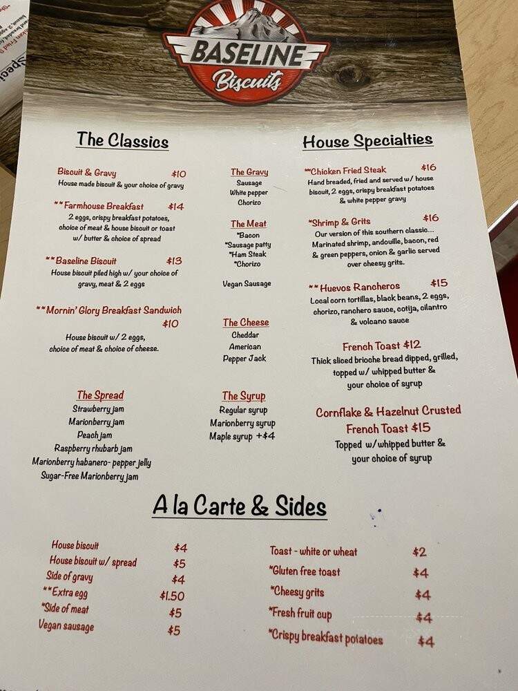 Baseline Biscuits - Parkdale, OR menu_pic