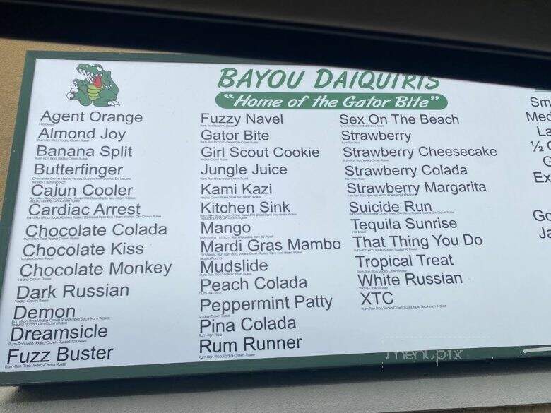 Bayou Cafe - Metairie, LA menu_pic