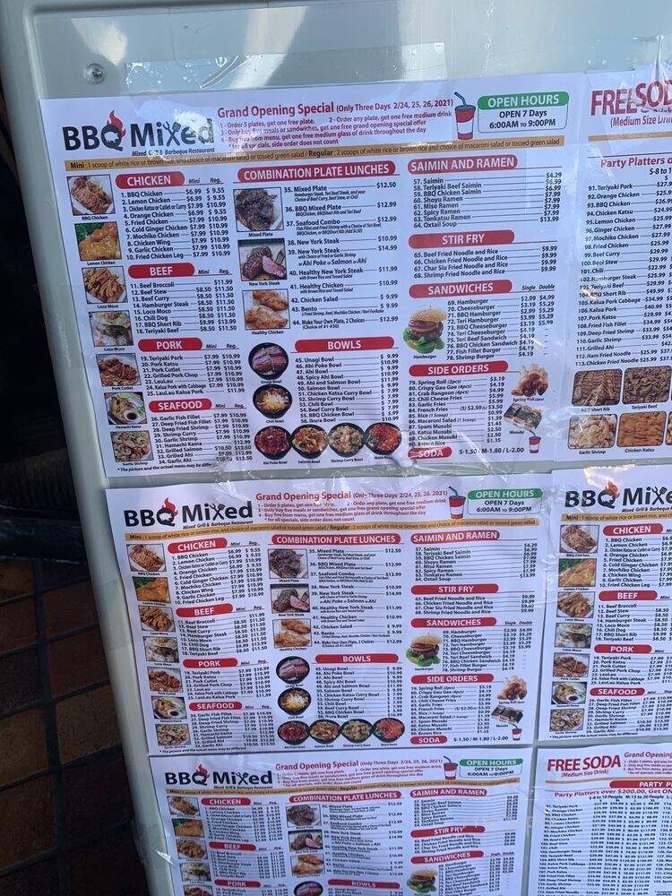 BBQ Mixed - Honolulu, HI menu_pic