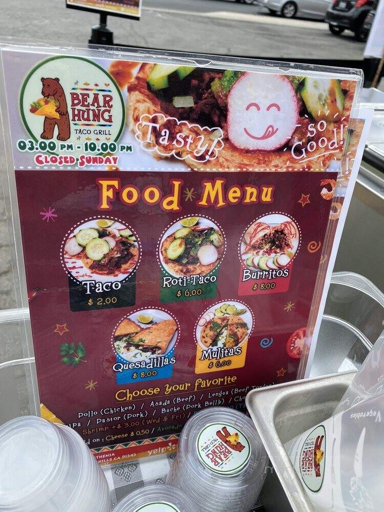 Bear Hung - North Hills, CA menu_pic