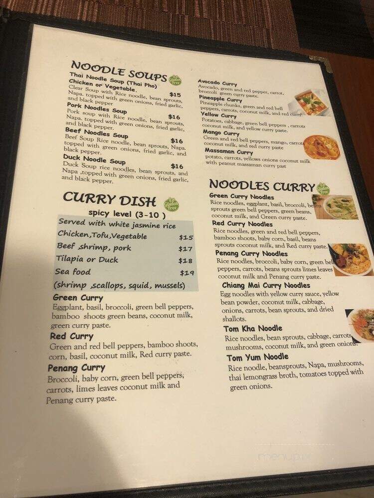 Beaver Thai Cuisine - Beaver, PA menu_pic