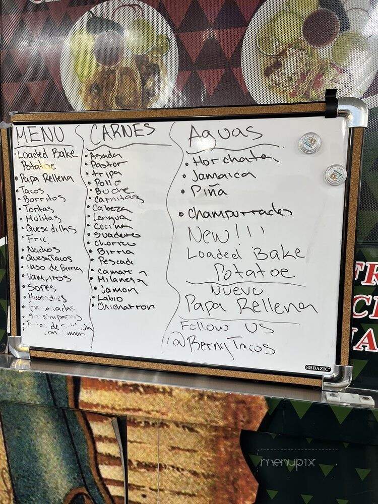 Bernys's Tacos - Gardena, CA menu_pic