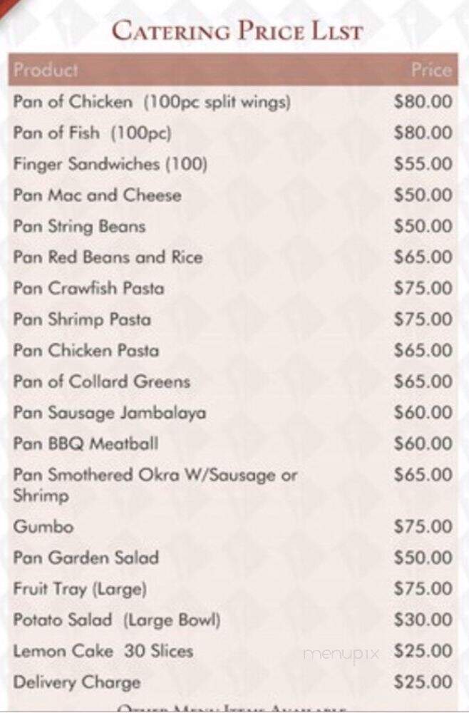 Bertha's Place - New Orleans, LA menu_pic