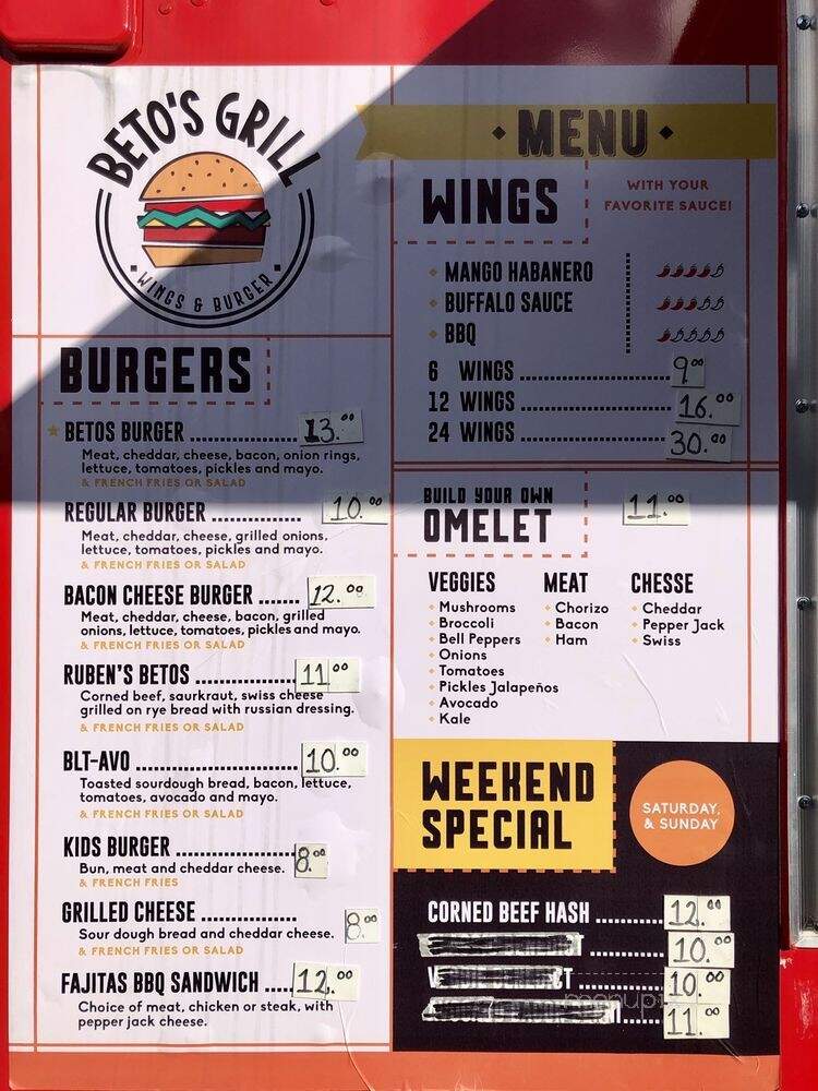 Betos Taqueri - Portland, OR menu_pic