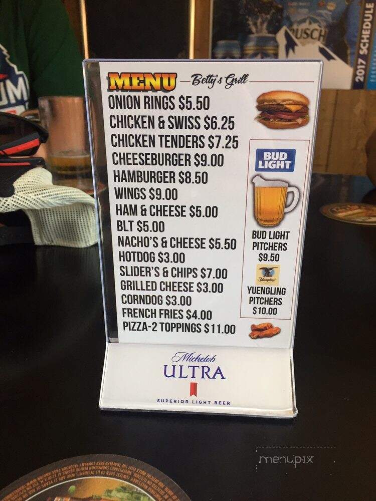 Betty's Grill - Nashville, TN menu_pic