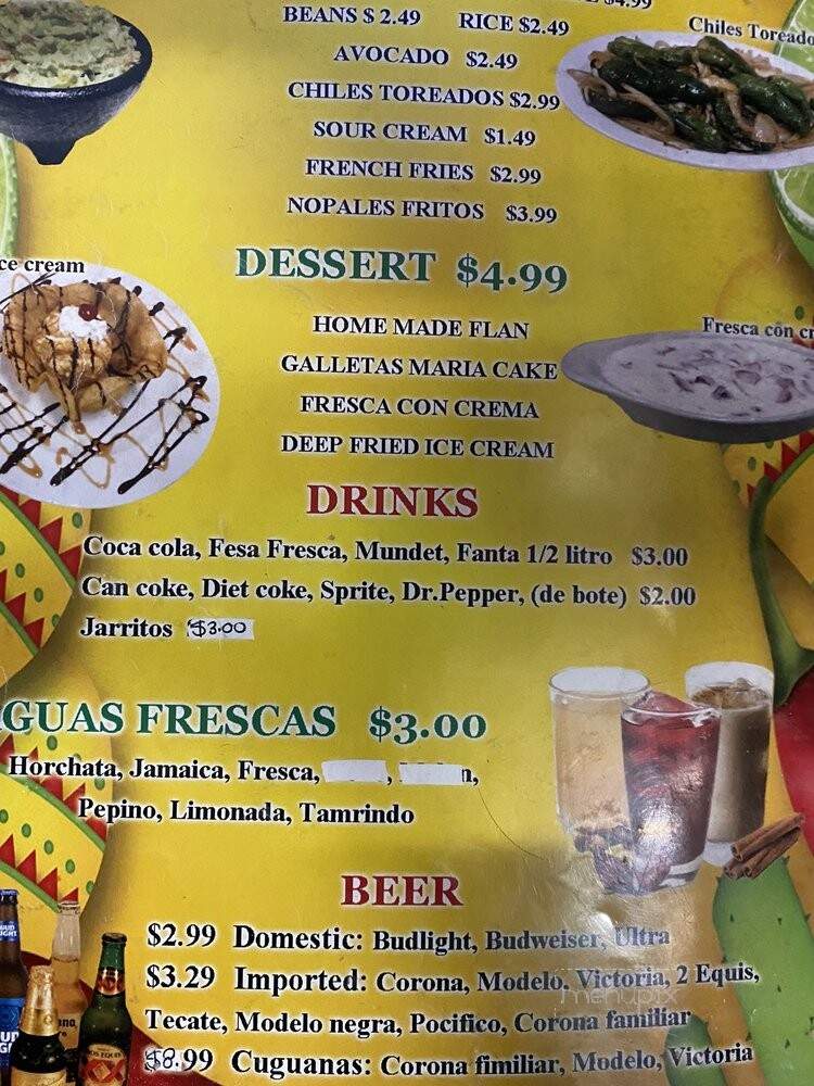 Bianca's Mexican Restaurant - Warr Acres, OK menu_pic