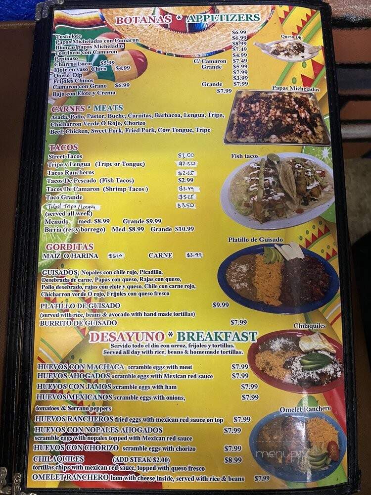 Bianca's Mexican Restaurant - Warr Acres, OK menu_pic