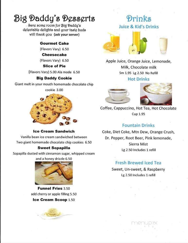 Big Daddy's - Trinidad, CO menu_pic