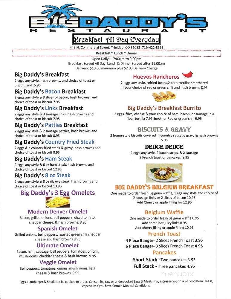 Big Daddy's - Trinidad, CO menu_pic