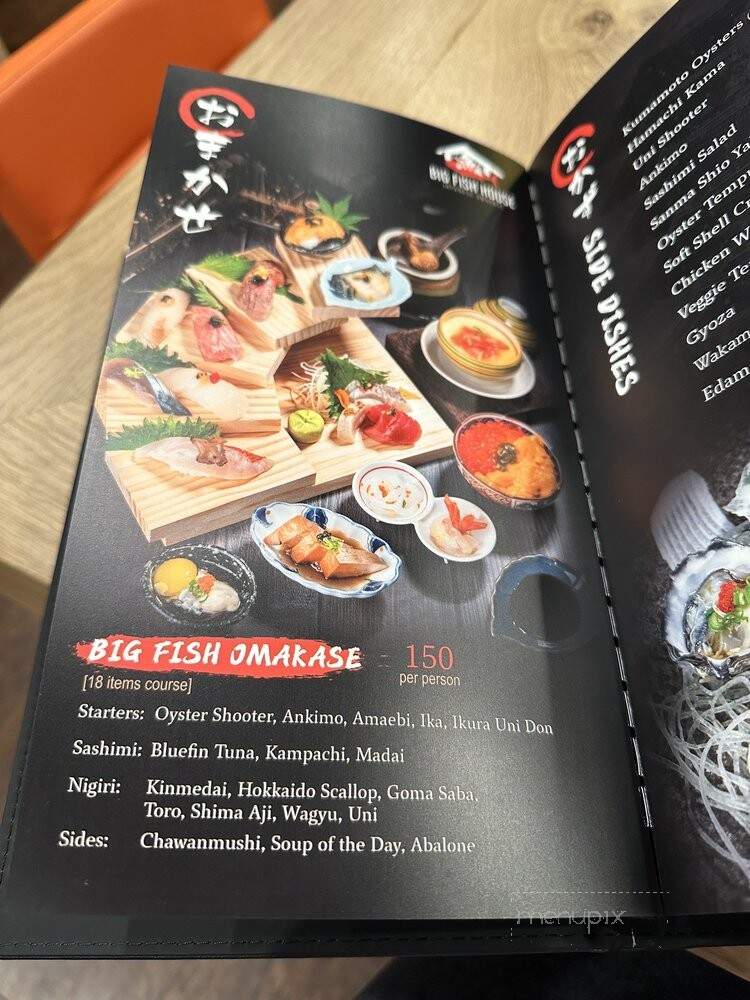 Big Fish House - San Francisco, CA menu_pic