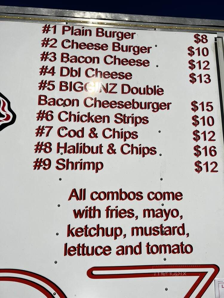 Bigginz Burgers Seafood - Neah Bay, WA menu_pic