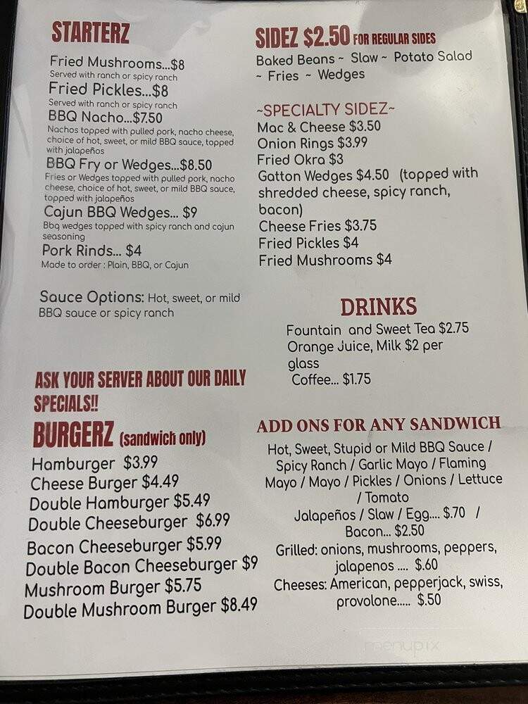 Big Johnz BBQ - Princeton, KY menu_pic