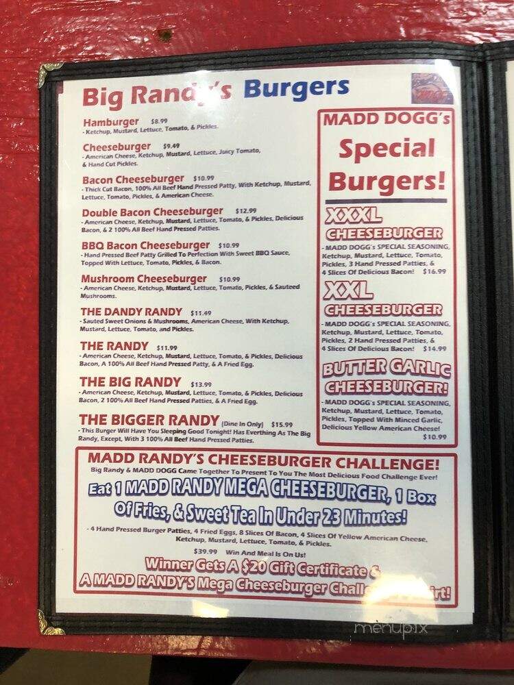 Big Randys - Tallahassee, FL menu_pic