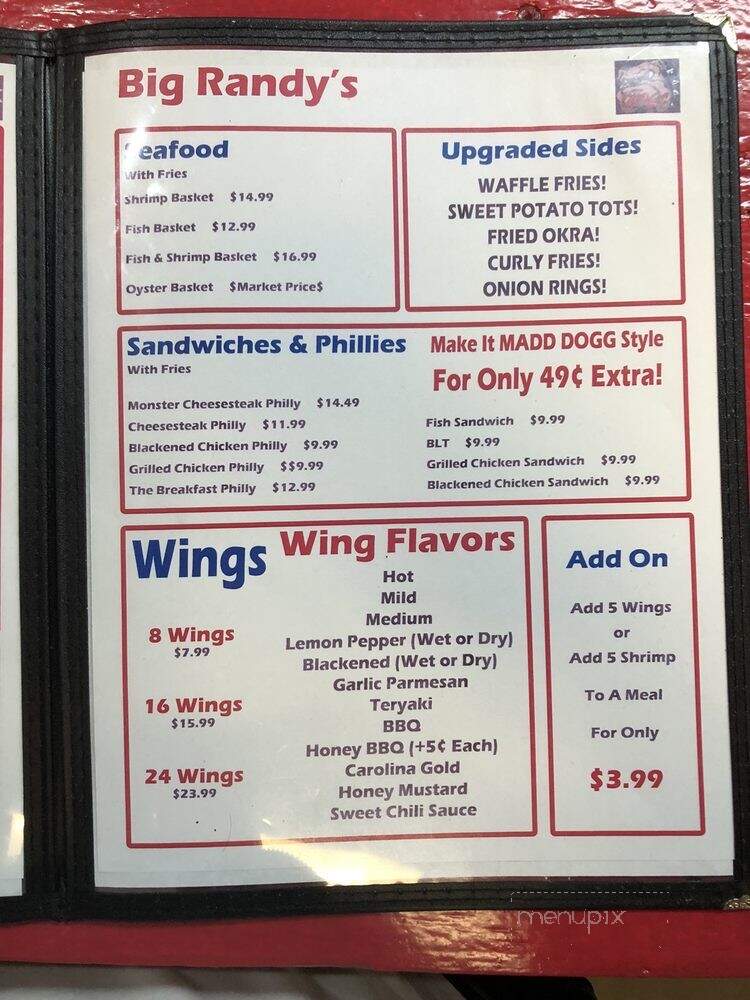 Big Randys - Tallahassee, FL menu_pic