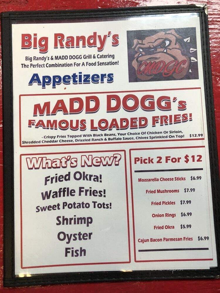 Big Randys - Tallahassee, FL menu_pic