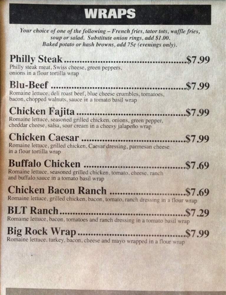Big Stone Grind - Big Stone City, SD menu_pic
