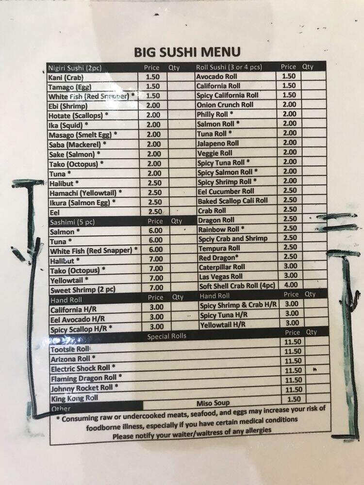Big Sushi - Chandler, AZ menu_pic