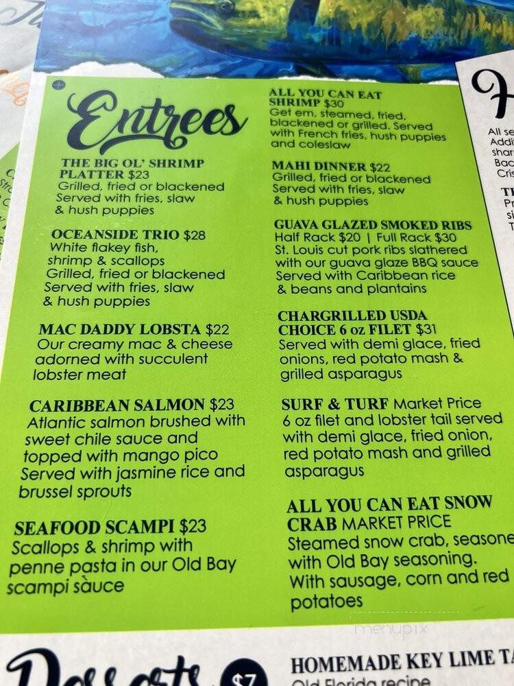 Big Tunas Beach Bar & Grill - Daytona Beach, FL menu_pic