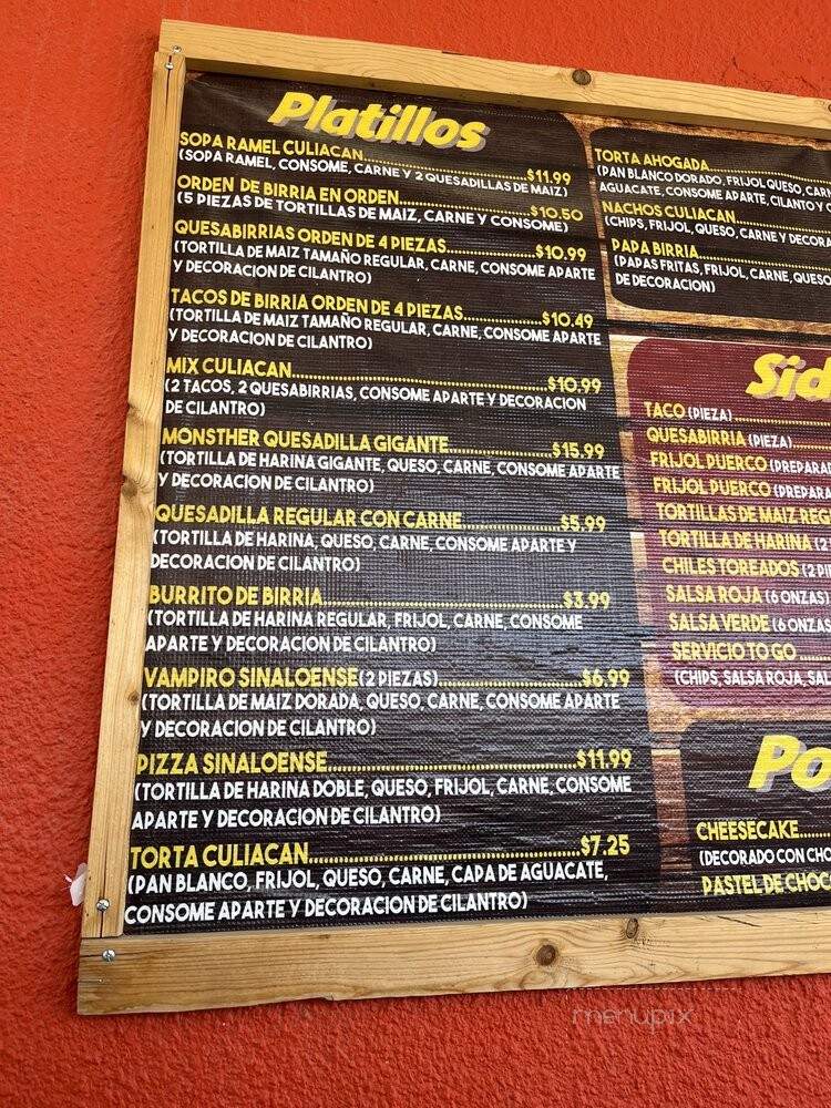 Birria Culiacan - El Paso, TX menu_pic